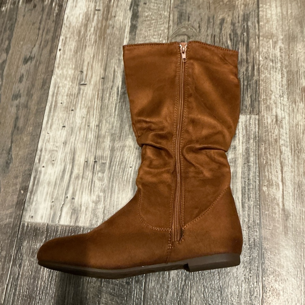 Brown Suede Slouch Boots EU Size 39=US Size 8 - Picture 6 of 9